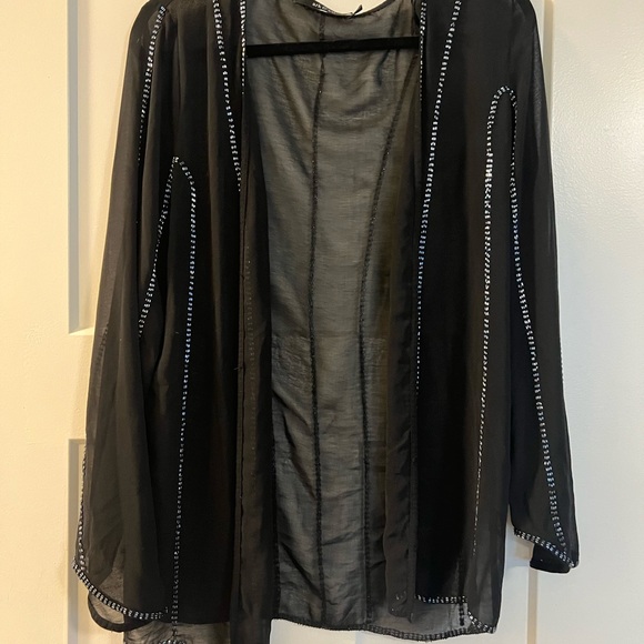 Elegant Black Sheer Women's Jacket - Picture 1 of 5
